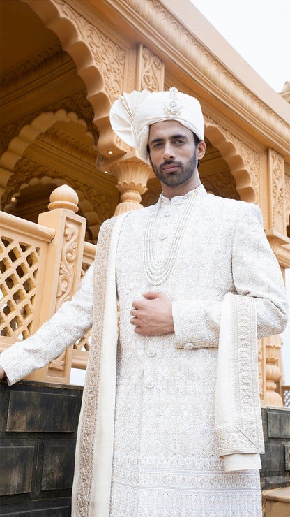 Golden Groom Sherwani with Accessories | BWO by Smit Pithadia