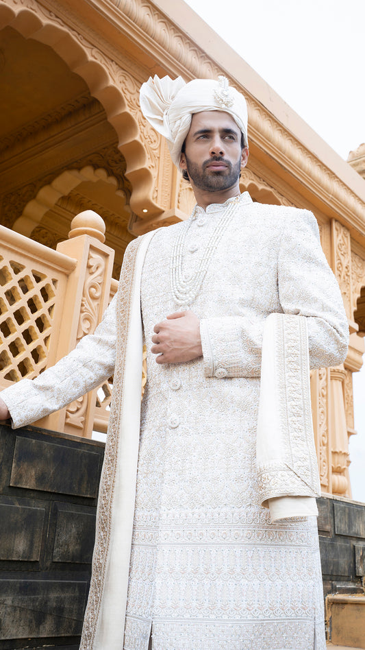 Golden Groom Sherwani with Accessories | BWO by Smit Pithadia